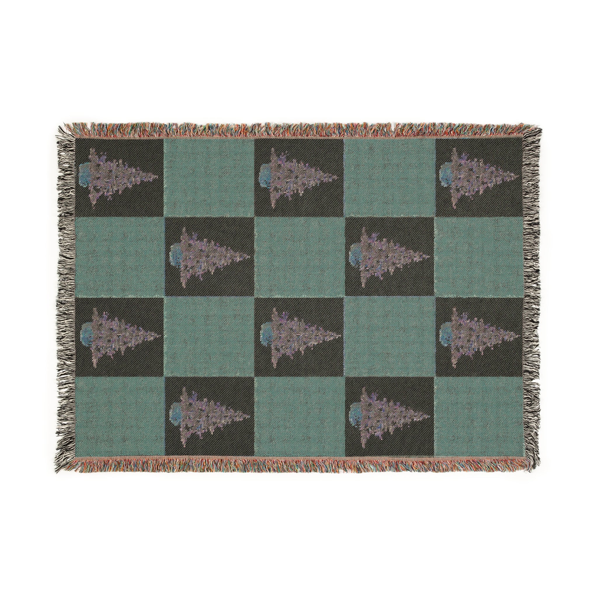 Cozy Woven Christmas Tree Blanket for Home Decor, Winter Christmas Tree Throws, Vintage Christmas Tree Art, Gift for Cozy Nights, Christmas Decor