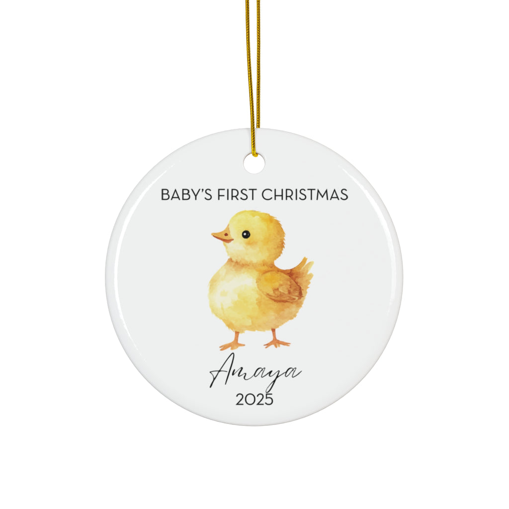Personalized Baby's First Christmas Baby Chic Ornament, Cute Baby Chic Design, Unique Holiday Keepsake, New Baby Gift, Nursery Decor