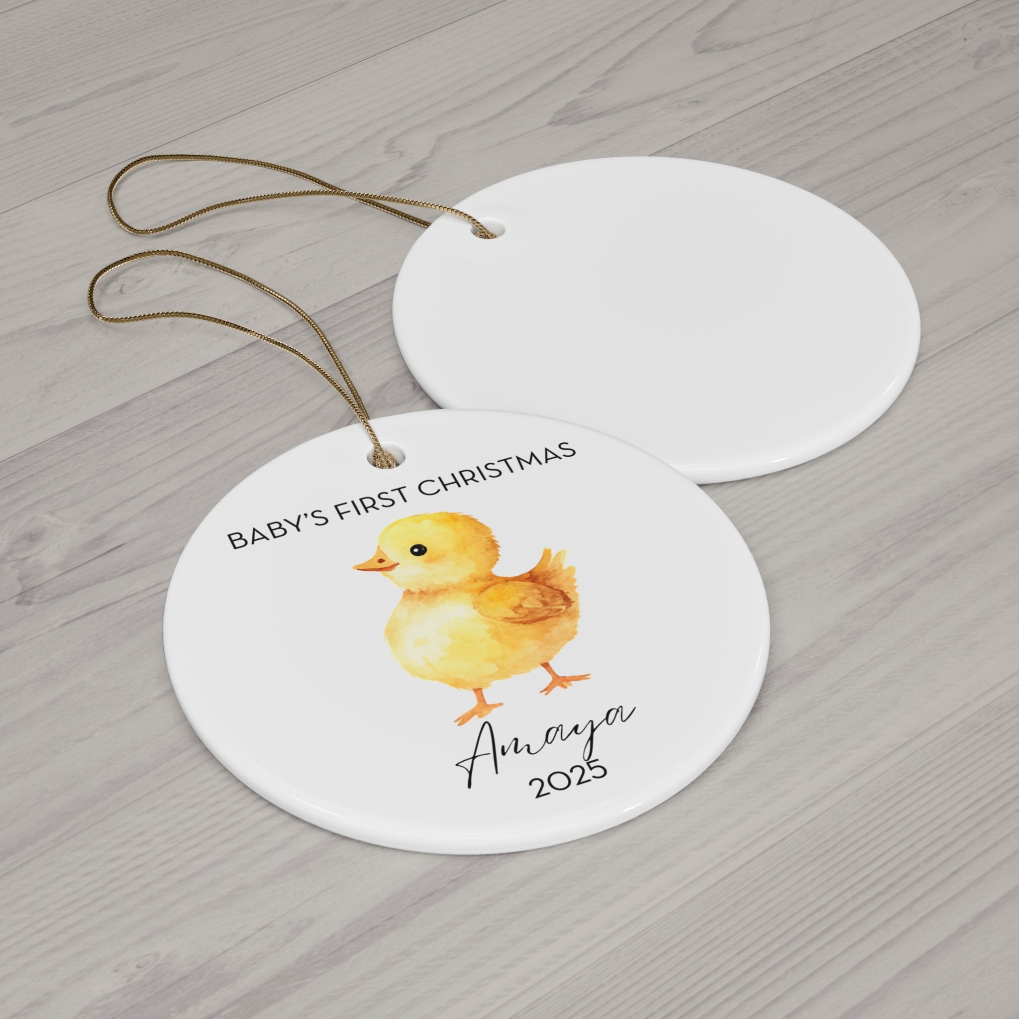 Personalized Baby's First Christmas Baby Chic Ornament, Cute Baby Chic Design, Unique Holiday Keepsake, New Baby Gift, Nursery Decor