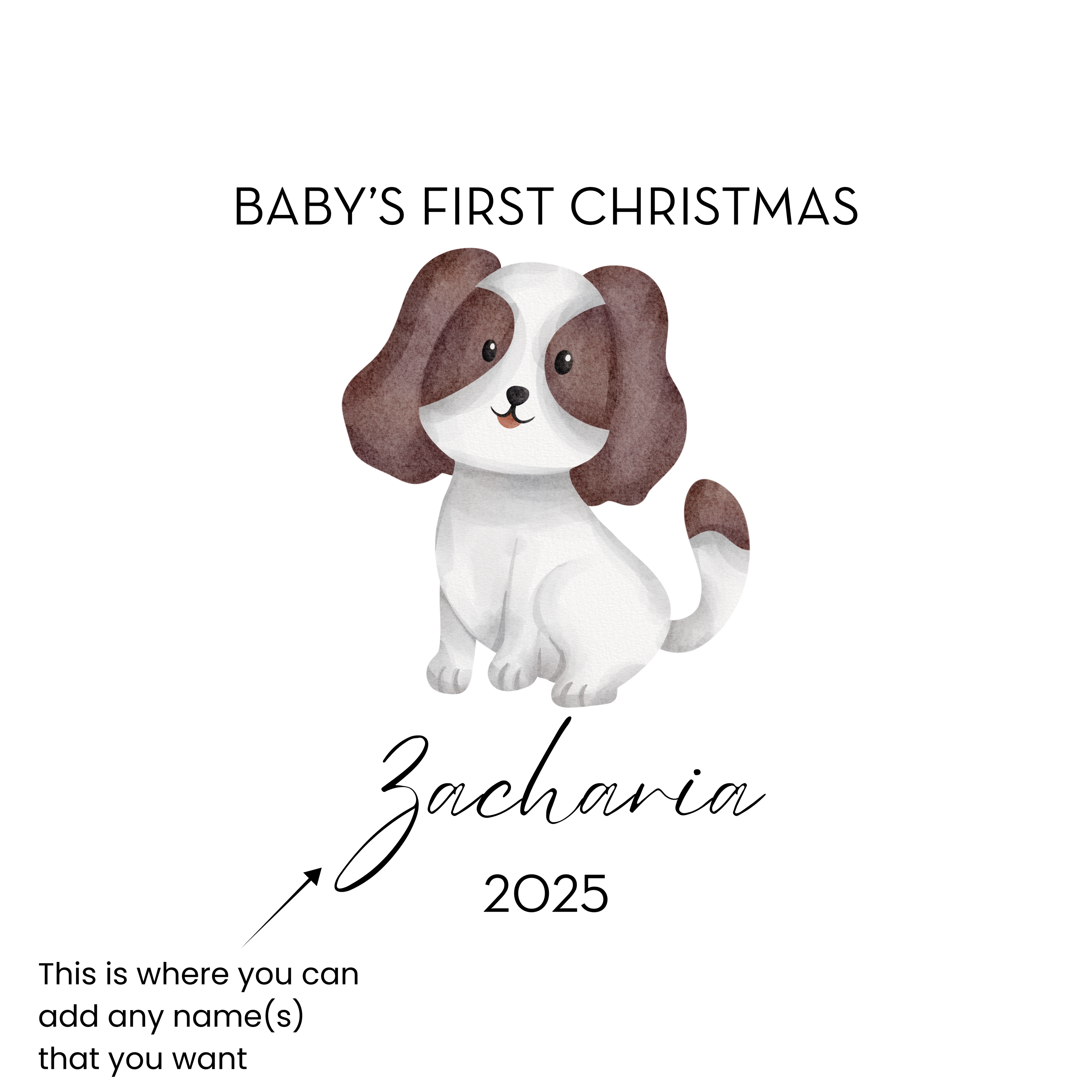 Personalized Baby's First Christmas Zebra Ornament, Cute Zebra Design, Unique Holiday Keepsake, New Baby Gift, Nursery Decor