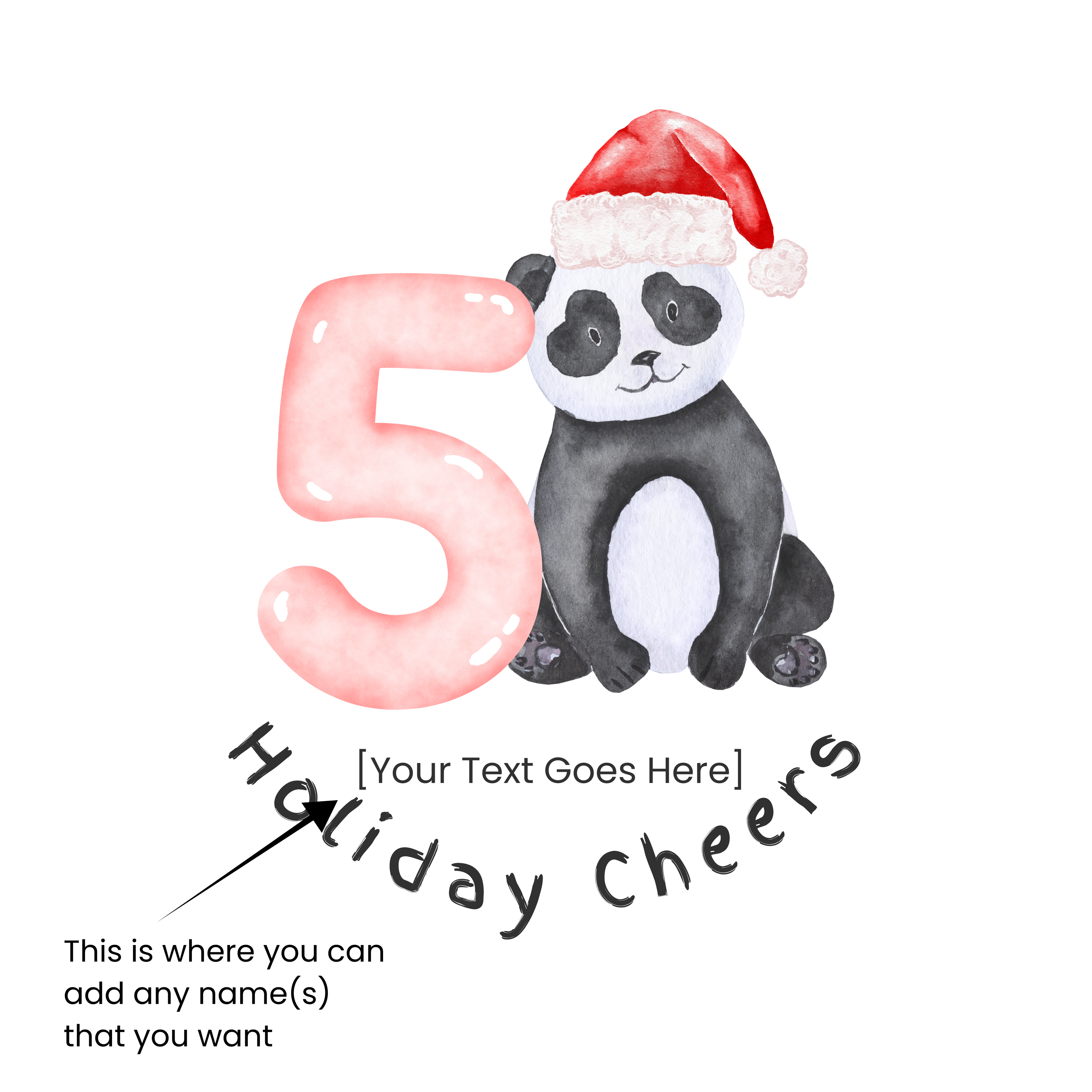 Ceramic Holiday Ornament - Cute Panda Design, Christmas Decor, Festive Gift, Personalized Keepsake, Tree Decoration